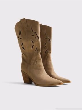 Abercrombie | Western Cutout Calf Boots